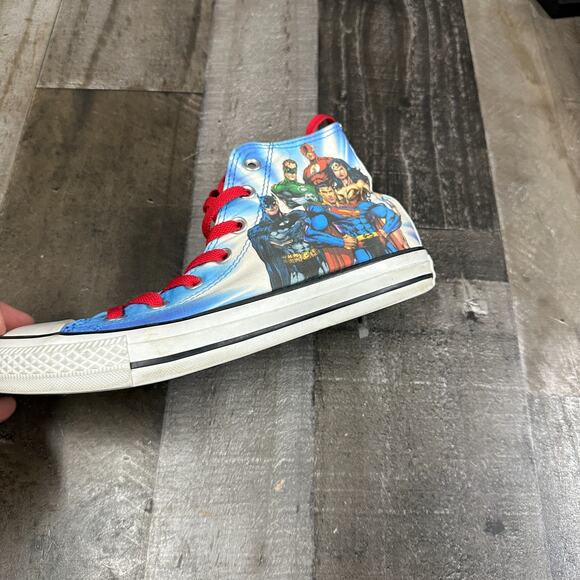 Converse All Star Justice League America Comic DC High Top Sneakers Shoes Mens 6 - Picture 11 of 16